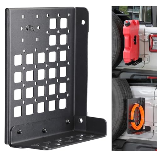 JOYTUTUS Gas Can Mount Bracket Step Foot Pedal Compatible with Wrangler JL 2018-2025, Wrangler Molle Cargo Storage Bracket Fits Standard Gasoline Locking Pack Mount