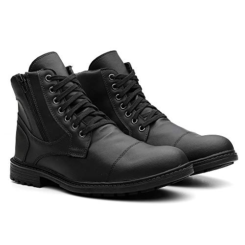 Kit Coturno Preto Sapatenis Masculino Brindes Cor:Preto;Tamanho:42