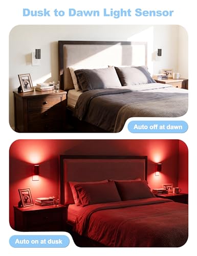 Image of VOLISUN Red Night Light Plug into Wall, LED Night Lights with Light Sensor, Sleep Aid Red, Dimmable Night Light for Christmas, Holiday Decor, Hallway, Bedroom, 4 Pack