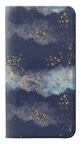 Étui cuir Samsung Galaxy Note 20 housse protection intégrale Gold Star Sky