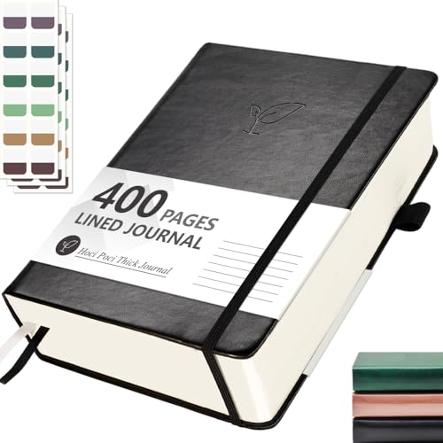 Carnet de notes ligné noir A5, une idée cadeau élégante pour professionnels et écrivains