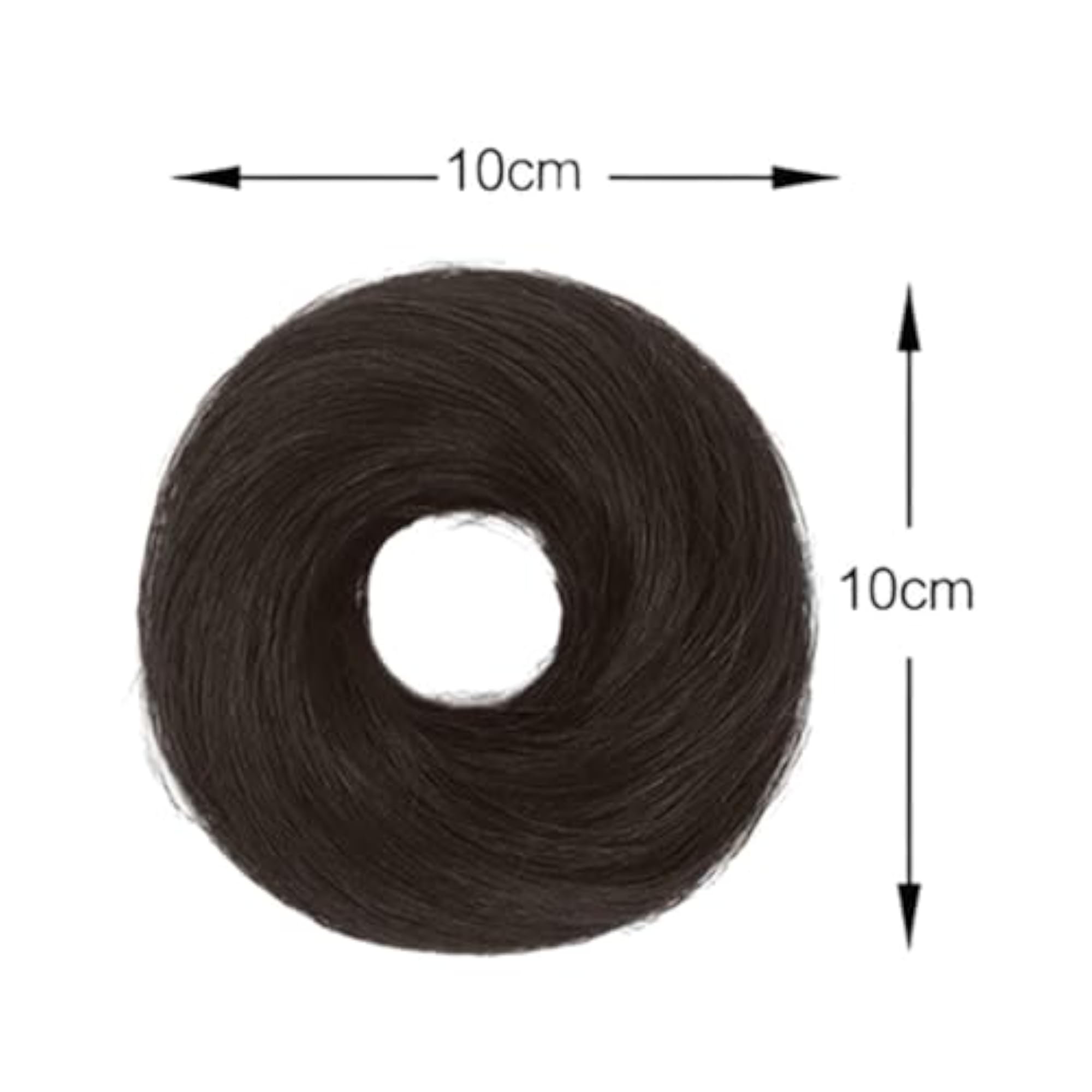Natural Human Hair Messy Bun Scrunchie, Brown