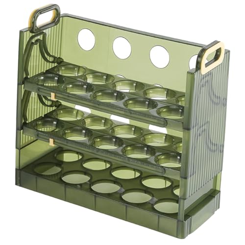FONDOTIN Organizador para Huevos de Nevera Caja Transparente Marcador de Soporte Reutilizable para Huevos de Espacio para Cocina y Refrigerador