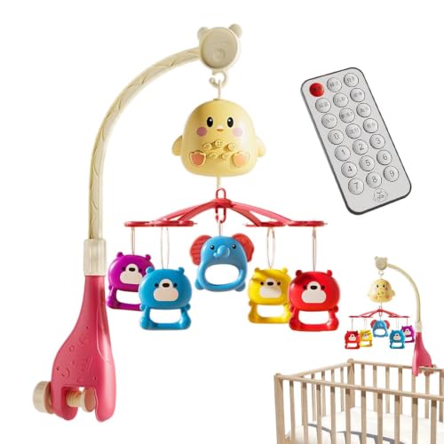 babiesCrib Mobile with Music, Rotating Detachable Sensory Bassinet Pendant