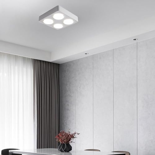 Lámpara de techo LED moderna empotrable con 3 colores de luz para pasillo 7