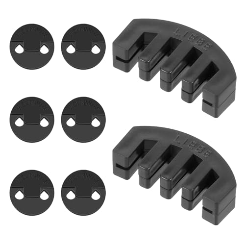 YQQYG Violin Mute Full Size, Viola Mute, 2 Pack Claw Style 4/4 3/4 Violins Practice Mutes and 6 Pack Round Tourte Style Mutes for Violins Rubber Black