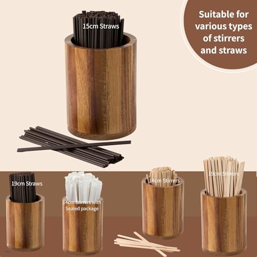 Set organizador con 100 pitillos desechables y soporte madera miniatura 4