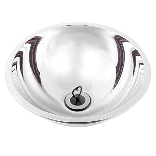 Caravane Camping-Car Évier rond en acier inoxydable 260 mm, profondeur 130 mm avec vidage