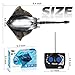 Pool Toys Remote Control Stingray Diving into Water High Simulation Robot Manta ray Lights Rechargeable Battery Remote Control Bathtub Summer Pool Toys Great Gift RC Boat for 8-12 Year Kids Black