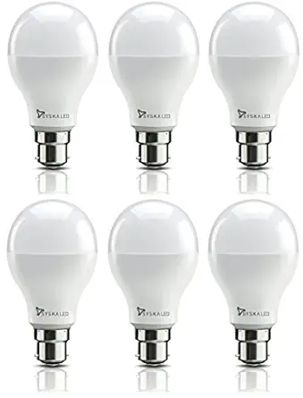 SYSKA 5W B22 CFL Cool Day Light Bulb, Pack of 6