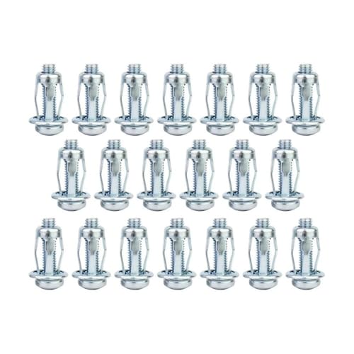 20pcs Nuts Screw Petal Screw Petal Expansion Plugs for Curtain Expansion Clamp Petal Rivet Lock Nut Bolt Metal Screws(20pcs M6x25)