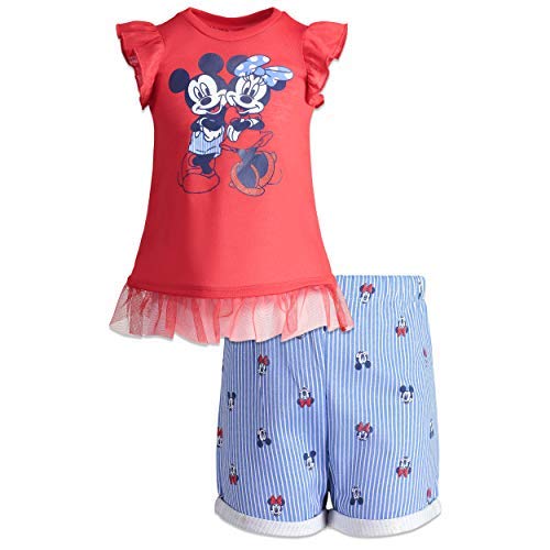 Ensemble Mickey Minnie Mouse Disney en coton léger anti-transpiration