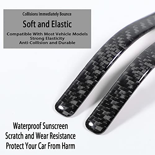 Image of Anti-Scratch Protector Trim,Carbon Fiber Emblem Door Open Rearview Mirror Shell Protector Side Mark Stickers Decals Badge Labeling Sports Decoration Lossless Installtion Accessories 4 Packs