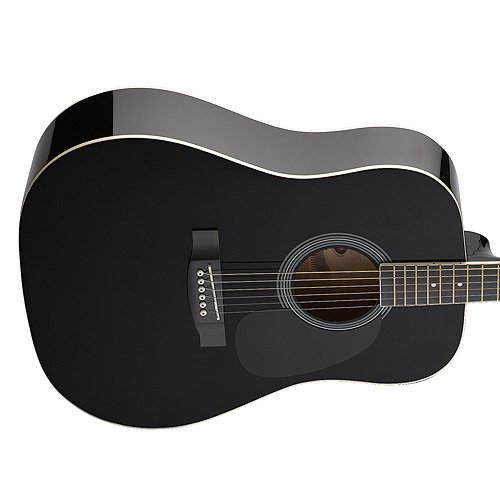 Stagg SW201BK Guitare acoustique Dreadnought Noir - Les Beatles, Paul McCartney, John Lennon, RIngo Starr, George Harrison Stagg SW201BK Guitare acoustique Dreadnought Noir – Image 3