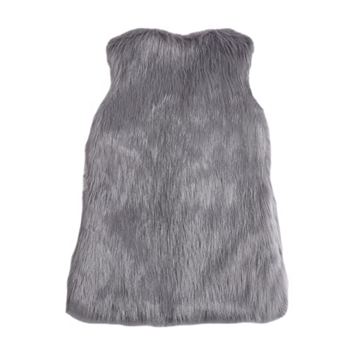 Image of Colf Men's Winter Sleeveless Faux Fur Vest Short Coat | Mens Faux Fur Jacket, Short Coat , Sleeveless Waistcoat, Winter Overcoat, Fluffy
