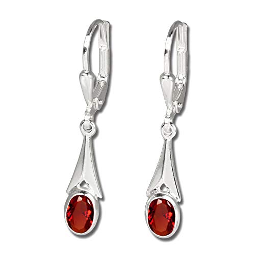 SilberDream Ohrhänger für Damen 925 Silber rot Zirkonia Ohrringe D3SDO514R Silber, Zirkonia Ohrschmuck für die Frau Cover