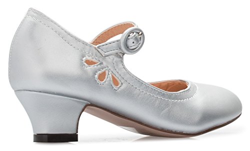 Olivia K Girls Kitten Heels Mary Jane Pumps Shoes - Adorable Vintage Shoes- Unique Round Toe Design with an Adjustable Strap3