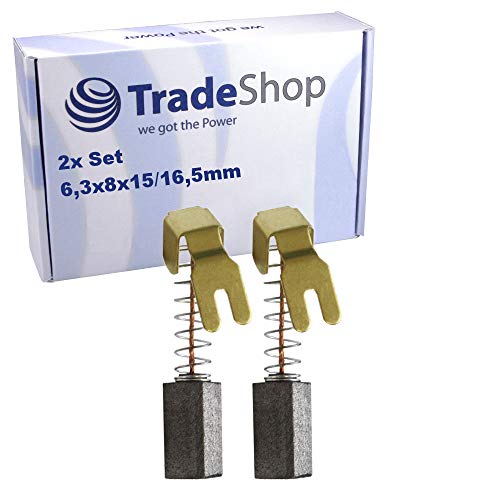 Lot de 2 balais de charbon pour Metabo SB 600/4 SF SB 620/2 S SB 620/4 S SB 650/2 RL SB 651/25 R+L SB 800/6 S SB EDV 1000/2 S R+L SI SBE 570 R+L