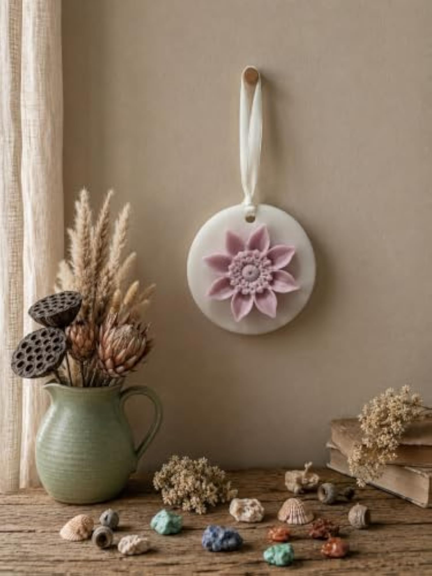 Decorative Flower Candle for Home Decor, Handmade Style Gift