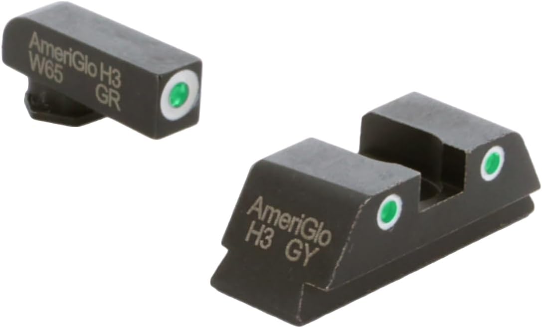 AMERIGLO Classic Series - Three-Dot Tritium Design Glock Set - Fits Gen 1-4 10mm/.45/.357Gen 1-4 10mm/.45/.357