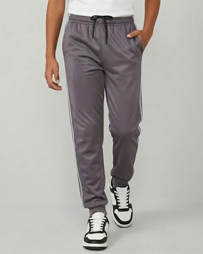Image of Real Essentials 3 Pack: Boys' Athletic Jogger Sweatpants - Kids Teens Youth Active Sports Pants with Pockets (Sizes 5-18)
