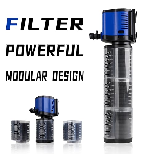 Image of coospider-repta Aquarium Filter for 100-300 Gallons Tank, Powerful 660GPH Internal Fish Tank Filter, Pump Submersible Filter with Sponge for Large Fish Tanks, Turtle Tanks