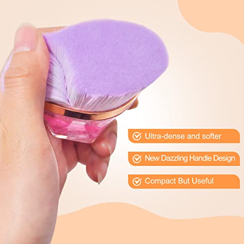 Foundation Brush For Liquid Makeup - Flawless Flat Top Kabuki Face Brush For Blending Liquid, Cream, Powder Foundation Momma Makeup Brush With Case #TOP4
