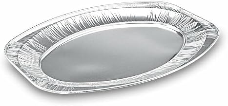 10 Aluminium Catering Plates, Aluminium Party Plates, Serving Plates, 445 x 295 mm