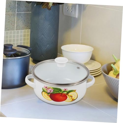Casserole rétro émaillée fleurie UKCOCO pour sublimer vos soupes faites maison