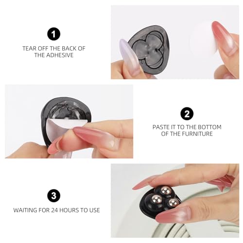 Image of 16 Pcs Small Appliance Rollers & Furniture Sliders, Appliance Caster Wheels for Kitchen Countertop, Coffee Maker, Blender, Air Fryer (Black)