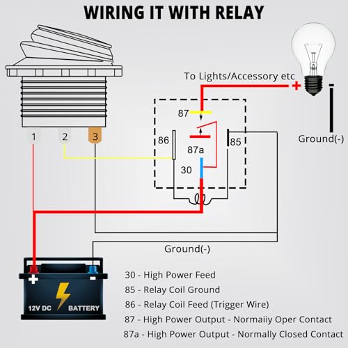 Waterproof Toggle Switch 12V: Qidoe 2Pcs 12 Volt Rocker Switch 16 AWG Detachable Wires DC Switch 3.3-30V Round Rocker Switch Blue Switches Lighted On Off Switch SPST for 12/24V Marine Car Motorcycle