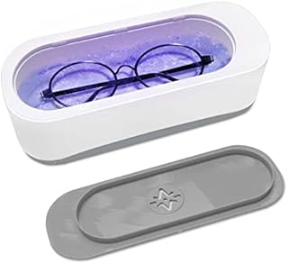 Ultrasonic Jewelry Cleaner for All Jewelry, 45KHz Portable and Low Noise Ultrasonic Machine for Jewelry, Ring, Earrings, Necklace, Silver, Retainer, Eyeglass, Watches, Coins, Razors