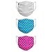 FOCO Standard Reusable Washable Breathable Cloth Fashion Mask, Polka Dots Face Cover 3-Pack, Adult