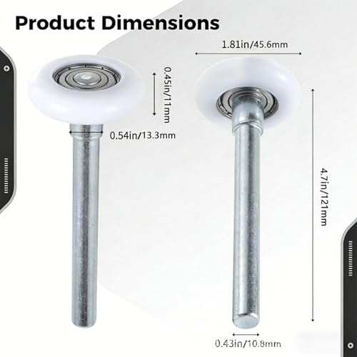 Rouleaux de porte de garage nylon 6200ZZ galets silencieux pour le confort de votre maison