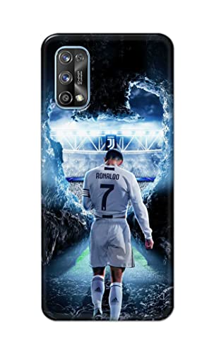 Image of Printed Hard Back Cover Case for Realme 7 Pro Back Cover (Footbal Legend) -1302