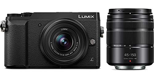 panasonic lumix gx85 mirrorless camera with 12 32mm and 45 150mm lens black bundle with backpack 64gb sd card 1025mah battery and accessories 8 i