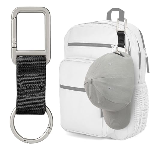 Niveaya Travel Hat Clip for Baseball, Key Ring Holder With Self-locking Metal Gate Clip, Vacation Cruise Essentials Accessory