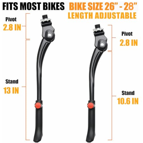 TOPCABIN Patas de Apoyo para Bicicleta Ajustables de Aleación de Aluminio para Bicicletas de 26-29 Pulgadas miniatura 2