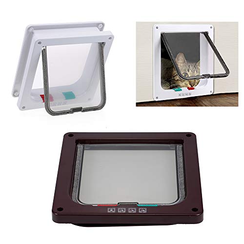 mewmewcat Porta Cat Pet Entrada Segura Ferromagnético Pet Flap Door 4 Maneiras de Bloqueio Automatic