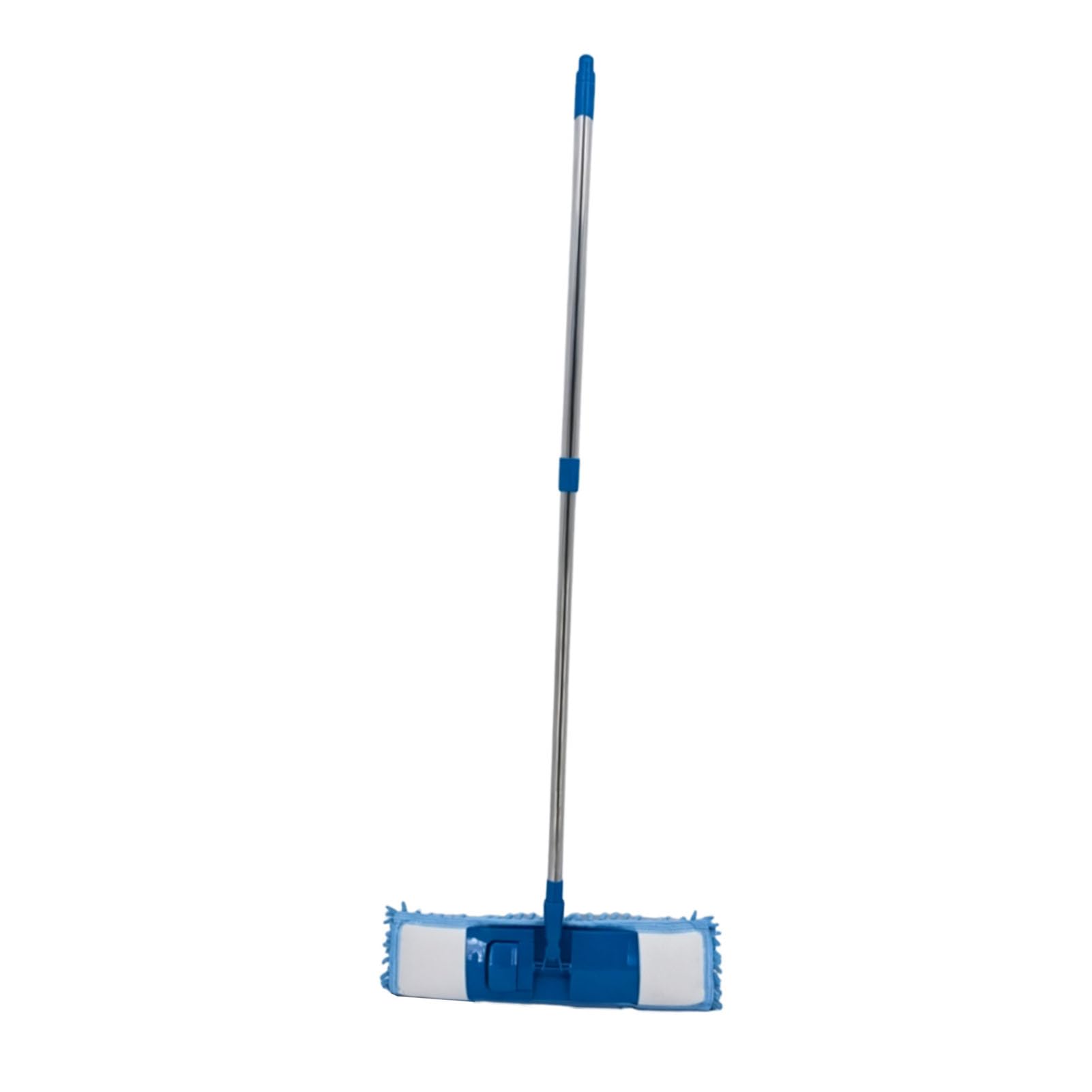 Trapeador Plano de Chenilla, Trapeador Húmedo Seco Desmontable y Lavable (Blue)