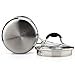 AVACRAFT Tri-Ply Stainless Steel Saucepan with Glass Strainer Lid, Two Side Spouts, Ergonomic Handle, Multipurpose Sauce Pan with Lid, Sauce Pot, Cooking Pot (Tri-Ply Full Body, 1.5 Quart)