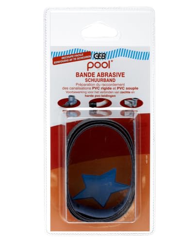 GEB POOL Schleifband zur Oberflächenvorbereitung vor dem Verkleben, flexibel und handreißbar für mehr Manövrierbarkeit, Körnung 120-38mm x 1m