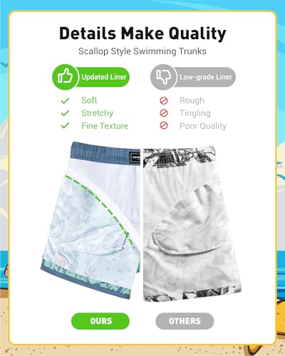SURF CUZ Boys Swim Trunks Retro Toddler Boy Swimsuit Shorts Quick Dry Swimming Trunks Bathing Suit2
