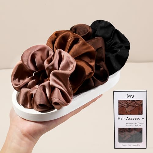 Image of Hair Scrunchies for Women - Hair Ties No Damage Both for Thick Hair or Thin Hair Curl Hair No Crease Scrunchies Ponytail Holder No Hurt Your Hair