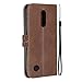 ISADENSER Compatible with LG K20 Plus/LG K10 2017 Case/LG K20V Case, Premium PU Leather Flip Cover Vogue Business with Kickstand and Credit Slots Wallet Phone Case for LG K10 2017 Retro Brown HX