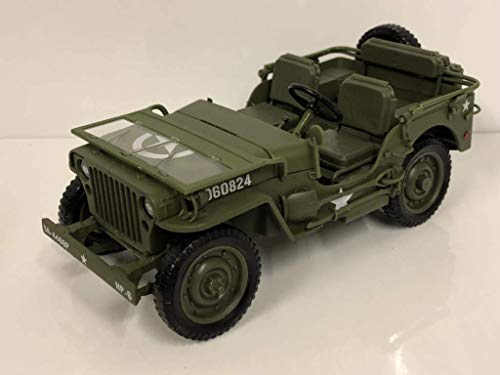 JEEP WILLYS OLIVE 1/18, Autoworld, Verde