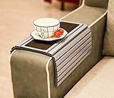 Sofa Arm Tray Table Slinky Secure/Flexible/Foldable Couch Tray Table with Non-Slip Mat for Drinks,...
