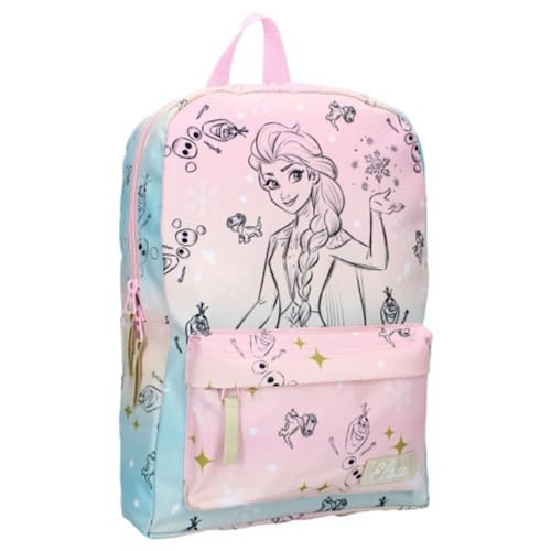 mybagstory - Sac à dos – La Reine Des Neiges – Rose - Enfant - Ecole - Primaire - Maternelle - Garderie - Cartable Fille - Taille 33 cm - Bretelles...