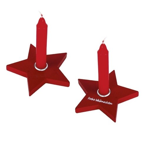 Preisvergleich Produktbild Kerzenhalter,Stern,2f,m.Kerze