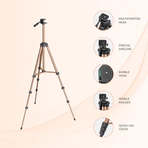 AMAZONBASICS Lightweight 41-134cm Tripod with Mobile Holder & Carry Bag | for All Camera/Go pro/Smartphones| Copper 4 41nWnSMCaLL